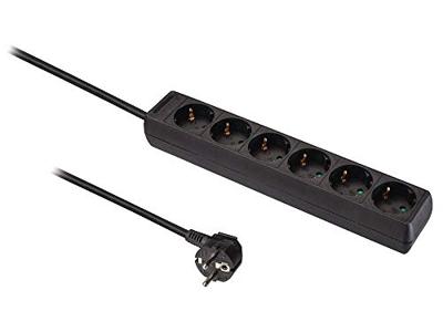 Valueline VLES615F001BL Stekkerdoos 6-wegs 1.50 M Zwart Valueline VLES615F001BL Stekkerdoos 6-wegs 1.50 M Zwart