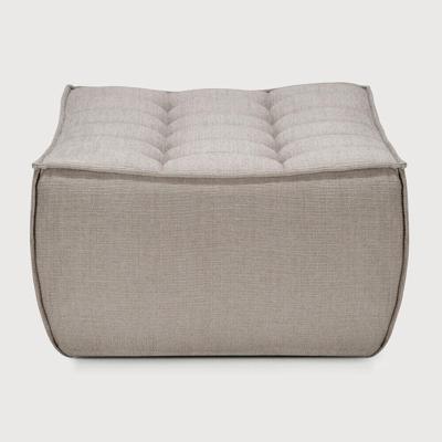 Ethnicraft Hocker 'N701' Eco, 70 x 70 cm, kleur Ecru Ethnicraft Hocker 'N701' Eco, 70 x 70 cm, kleur Ecru