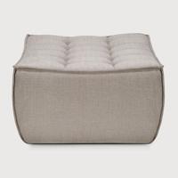 Ethnicraft Hocker 'N701' Eco, 70 x 70 cm, kleur Ecru - thumbnail