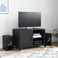 Tv-meubel 68x39x43,5 cm staal zwart - thumbnail