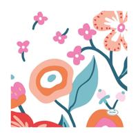 Duni Servetten Vibrant Bloom 24cm - thumbnail