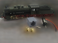 micromotor NF024G motor ombouwset voor Fleischmann BR 55 (DB DR DRG), KPEV G 8.1, PKP Tp 4, u.a. - thumbnail