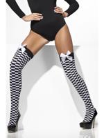 Kousen zwart/wit geblokt - thumbnail