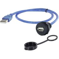 encitech 1310-1018-02 1310-1018-02 USB 2.0 type A Chassisbus, inbouw M22 1 stuk(s) - thumbnail