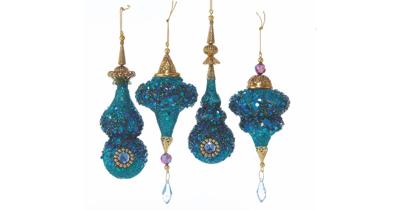 Peacock color ijspegelverlichting plastic 6 x 6.5 inch kerst Kurt S. Adler - Kurt s adler