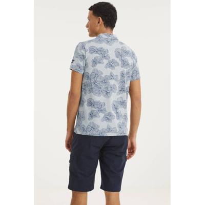 PME Legend regular fit polo met all over print blauw