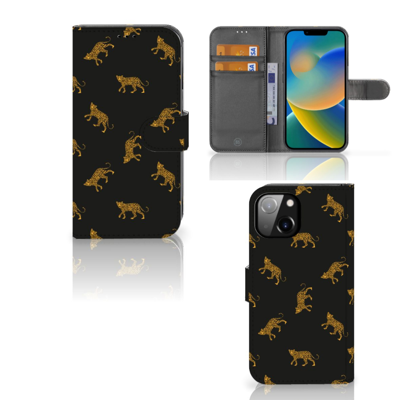 Telefoonhoesje | Met pasjeshouder | voor Apple iPhone 14 Leopards