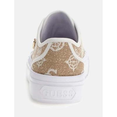 Guess Logo Lage Sneakers Dames Bruin/Wit - Maat 37 - Kleur: WitBruin | Soccerfanshop Guess Logo Lage Sneakers Dames Bruin/Wit - Maat 37 - Kleur: WitBruin | Soccerfanshop