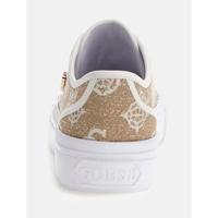 Guess Logo Lage Sneakers Dames Bruin/Wit - Maat 37 - Kleur: WitBruin | Soccerfanshop - thumbnail
