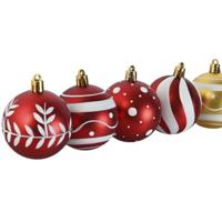 Kerstballen Home ESPRIT Rood Gouden PVC 25 x 6 x 25 cm (16 Onderdelen) - thumbnail