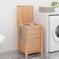 Wasmand 45x45x65 cm massief walnotenhout - thumbnail
