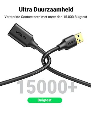 UGREEN USB-kabel USB 3.2 Gen1 (USB 3.0 / USB 3.1 Gen1) USB-A stekker, USB-A bus 1 m Zwart 10368 - thumbnail