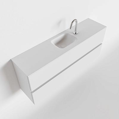 MONDIAZ ADA 120cm toiletmeubel talc. LEX wastafel talc midden 1 kraangat