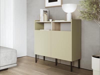Dressoir JULIE 2 deuren acacia/olijf Dressoir JULIE 2 deuren acacia/olijf