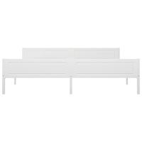 Bedframe massief grenenhout wit 200x200 cm - thumbnail