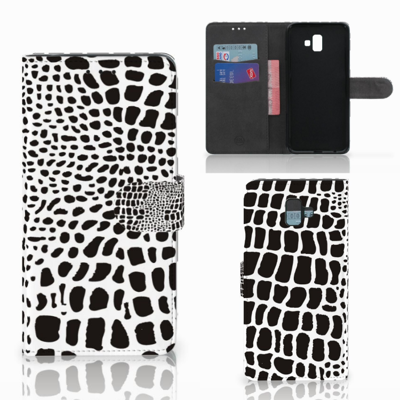Samsung Galaxy J6 Plus (2018) Telefoonhoesje met Pasjes Slangenprint Samsung Galaxy J6 Plus (2018) Telefoonhoesje met Pasjes Slangenprint