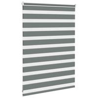 VidaXL Zebra rolgordijn 105x100 cm stofbreedte 100,9 cm donkergrijs - thumbnail