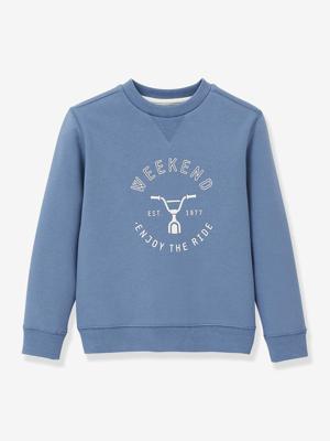 Sweater fiets jongen CYRILLUS blauw