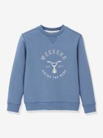 Sweater fiets jongen CYRILLUS blauw - thumbnail