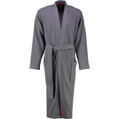 Cawö Cawö 816 Heren kimono badjas - anthrazit-72 58/60