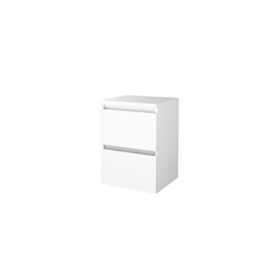 Basic-Line Start 46 Badkamermeubelset - 50 x 46 cm - Greeploos - 2 Lades - Wastafelblad - Ice White