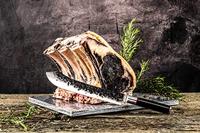 Slagersmes - GESMEED - SEBRA - Japans 440C staal - Dalbergia houten handvat - L 25,5 cm - thumbnail