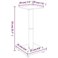 VidaXL Luidsprekerstandaards 2 st 1 pijler gehard glas zwart - thumbnail