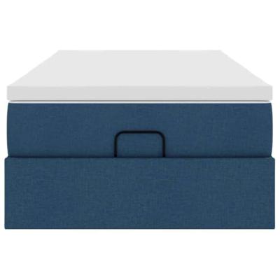 Ottoman bed met matras 90x190cm stof blauw