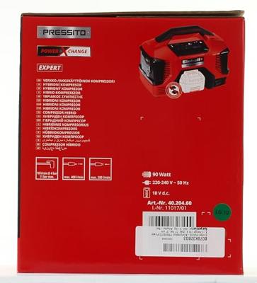 Einhell PRESSITO Solo - Accu Compressor | 18V | 11 bar | 21 L/Min - 4020460 4020460 - thumbnail
