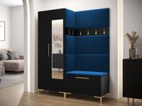 Vestiaire ZIGZAG II 3 deuren zwart/blauw - thumbnail