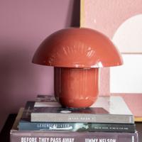 By-Boo Tafellamp 'Toad' 27cm hoog, kleur Koraalrood - thumbnail