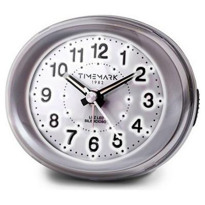 Analoge alarmklok Timemark Zilverkleurig LED Licht Stil Snooze Nachtmodus 9 x 9 x 5,5 cm (9 x 9 x 5,5 cm)