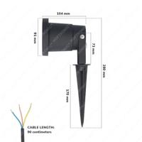 Set van 6 Sydney LED prikspots - Dimbaar - Kantelbaar - GU10 4 Watt 345 Lumen - 6500K daglicht wit - IP64 Waterdicht - Zwart - thumbnail