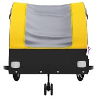 Fietstrailer 45 kg ijzer zwart en geel - thumbnail