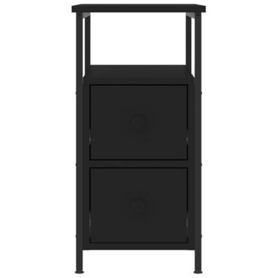 Nachtkastje 30x60x60 cm bewerkt hout zwart Nachtkastje 30x60x60 cm bewerkt hout zwart