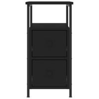 Nachtkastje 30x60x60 cm bewerkt hout zwart - thumbnail