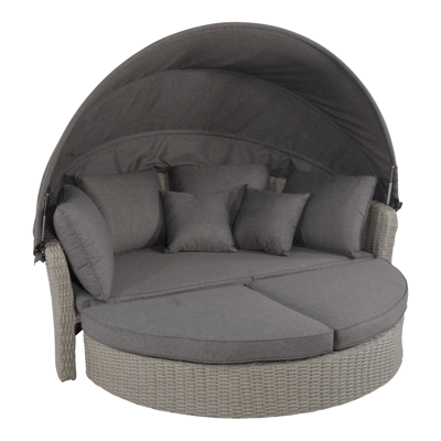 Zonne-eiland loungeset met overkapping