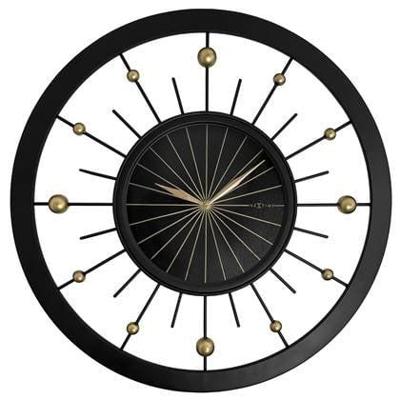 Wandklok 60 cm - geruisloos - zwart - metaal - NeXtime 'Orbit' Wandklok 60 cm - geruisloos - zwart - metaal - NeXtime 'Orbit'