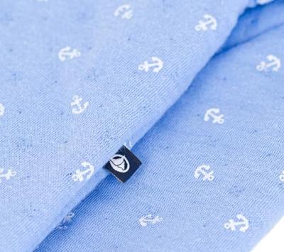 Lange baby-overall met kleine ankers print van PETIT BATEAU blauw