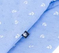 Lange baby-overall met kleine ankers print van PETIT BATEAU blauw - thumbnail