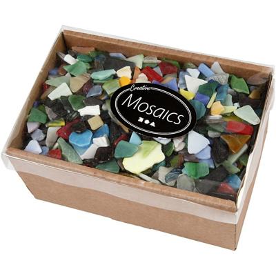 Creativ Company Mozaiek, afm 8-20 mm, dikte 2-3 mm, inhoud kan variëren , diverse kleuren, 2 kg/ 1 doos - thumbnail