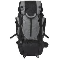 VidaXL Rugzak hiking xxl 75 l zwart en grijs - thumbnail