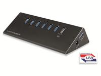 LC Power LC-HUB-ALU-2B-7 USB 3.2 Gen 1-hub 6 poorten Zwart - thumbnail