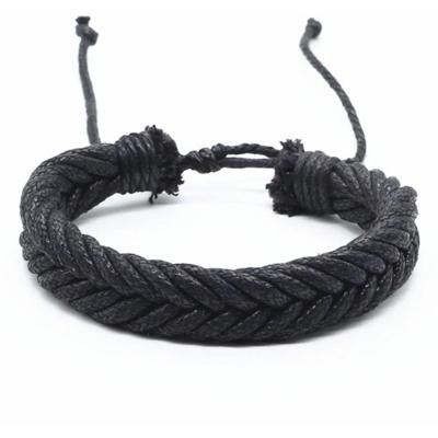 Gevlochten touw armband LGT Jewels Zwart Gevlochten touw armband LGT Jewels Zwart