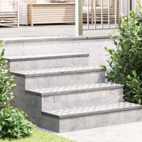 VidaXL Trap tread rechthoekig 4 pcs zilver 100 x 25 cm aluminium - thumbnail