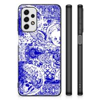 Telefoonhoesje Samsung Galaxy A23 Angel Skull Blauw - thumbnail