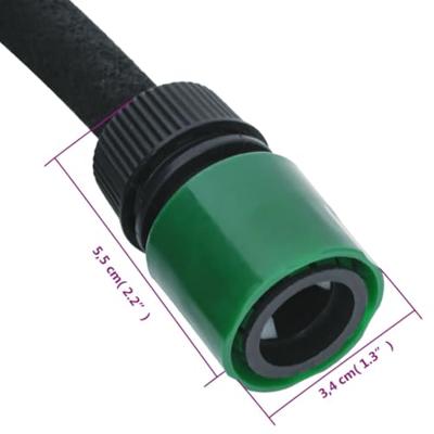 VidaXL Druppelslang 0,6&apos;&apos; 25 m rubber zwart
