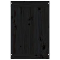 Wasmand 44x44x66 cm massief grenenhout zwart - thumbnail