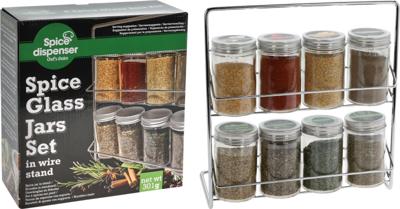 Kruidenrek gevuld set van 8 stuks