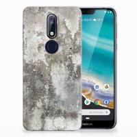 Nokia 7.1 | TPU | Siliconen hoesje | Beton Print - thumbnail